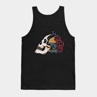 Rose and skull Tank Top